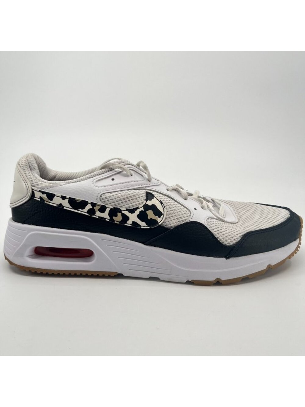 Nike Air Max SC Leopard Print Womens Size 11 White Black Running Shoes Sneakers